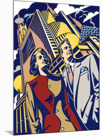 Business Couple-David Chestnutt-Mounted Giclee Print