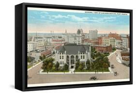 Business District, Fort Worth, Texas-null-Framed Stretched Canvas