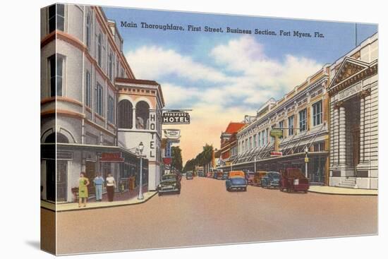 Business District, Ft. Myers, Florida-null-Stretched Canvas