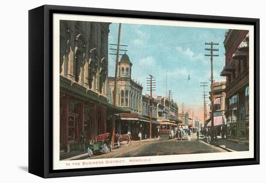 Business District, Honolulu, Hawaii-null-Framed Stretched Canvas