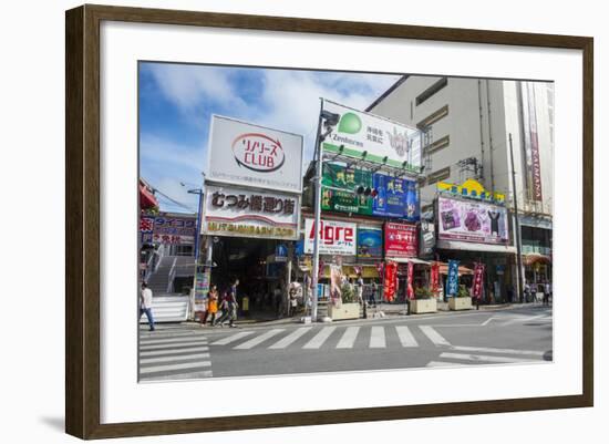 Business district, Naha, Okinawa, Japan, Asia-Michael Runkel-Framed Photographic Print