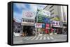 Business district, Naha, Okinawa, Japan, Asia-Michael Runkel-Framed Stretched Canvas