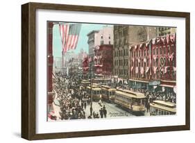 Business District, Syracuse, New York-null-Framed Art Print