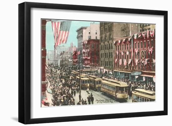 Business District, Syracuse, New York-null-Framed Art Print