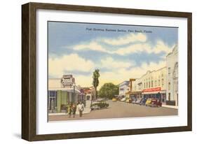 Business District, Vero Beach, Florida-null-Framed Art Print