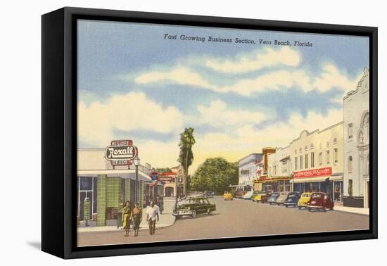 Business District, Vero Beach, Florida-null-Framed Stretched Canvas