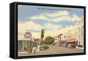 Business District, Vero Beach, Florida-null-Framed Stretched Canvas