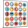 Business Flat Icons Set-bloomua-Mounted Art Print