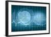 Business Graph with Arrow Showing Profits and Gains-Sergey Nivens-Framed Art Print