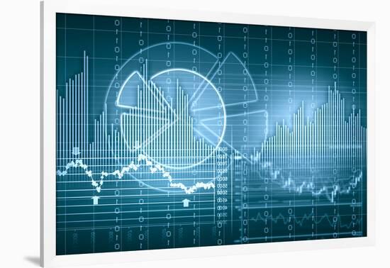 Business Graph with Arrow Showing Profits and Gains-Sergey Nivens-Framed Art Print