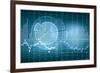 Business Graph with Arrow Showing Profits and Gains-Sergey Nivens-Framed Art Print
