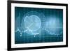 Business Graph with Arrow Showing Profits and Gains-Sergey Nivens-Framed Art Print