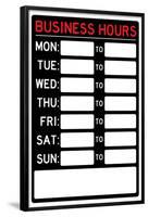 Business Hours Sign Poster-null-Framed Poster