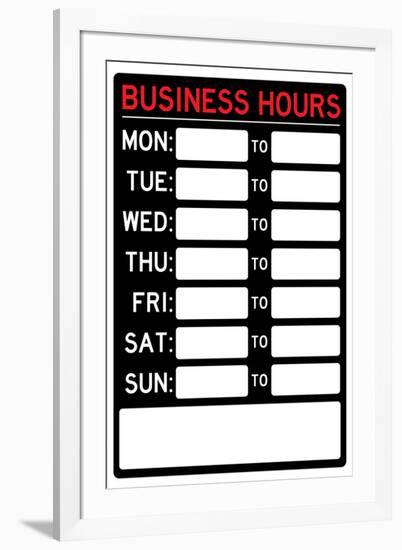 Business Hours-null-Framed Art Print