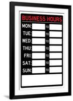 Business Hours-null-Framed Art Print