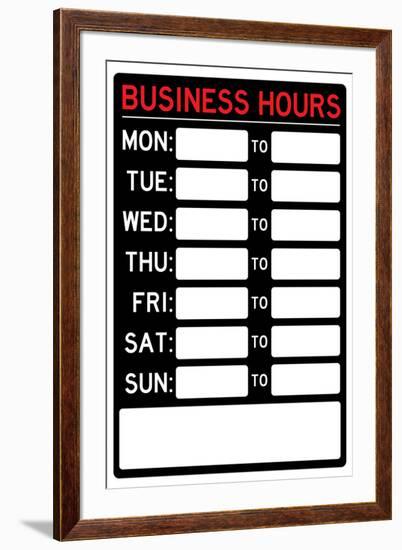 Business Hours-null-Framed Art Print