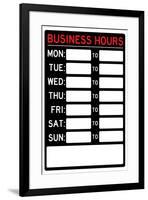 Business Hours-null-Framed Art Print