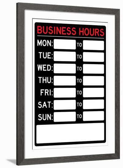 Business Hours-null-Framed Art Print