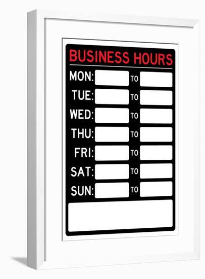 Business Hours-null-Framed Art Print