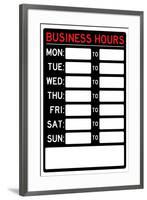 Business Hours-null-Framed Art Print