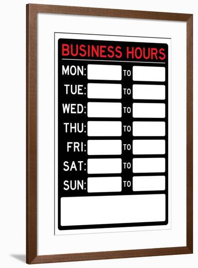 Business Hours-null-Framed Art Print