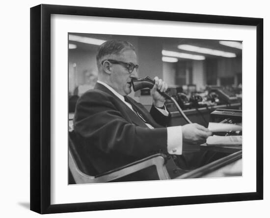 Business Man Dictating-null-Framed Photographic Print