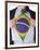 Business Man With Brazilian Flag T-Shirt-IJdema-Framed Art Print