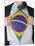 Business Man With Brazilian Flag T-Shirt-IJdema-Mounted Art Print