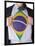 Business Man With Brazilian Flag T-Shirt-IJdema-Framed Art Print