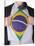 Business Man With Brazilian Flag T-Shirt-IJdema-Stretched Canvas