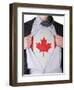 Business Man With Canadian Flag T-Shirt-IJdema-Framed Art Print