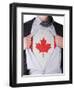 Business Man With Canadian Flag T-Shirt-IJdema-Framed Art Print