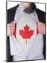 Business Man With Canadian Flag T-Shirt-IJdema-Mounted Art Print