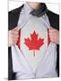 Business Man With Canadian Flag T-Shirt-IJdema-Mounted Art Print