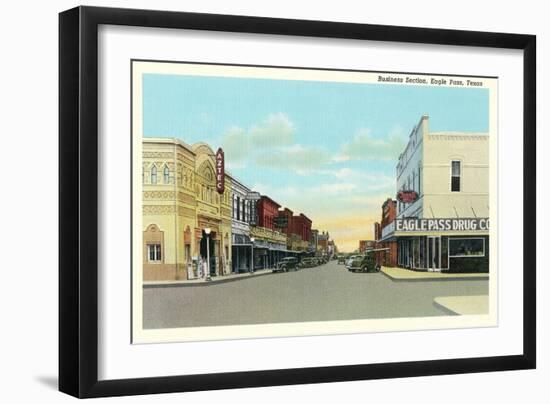 Business Section, Eagle Pass-null-Framed Art Print