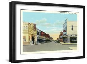 Business Section, Eagle Pass-null-Framed Art Print