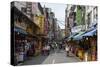 Business Street in Danshui, Suburb of Taipei, Taiwan, Asia-Michael Runkel-Stretched Canvas