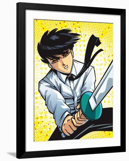 Business Warrior-Harry Briggs-Framed Giclee Print