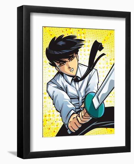 Business Warrior-Harry Briggs-Framed Premium Giclee Print