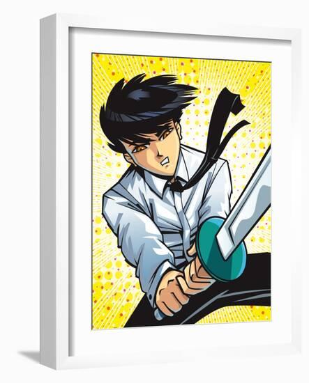 Business Warrior-Harry Briggs-Framed Giclee Print