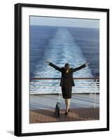 Business Woman on a Cruise Ship, Nassau, Bahamas, West Indies, Caribbean, Central America-Angelo Cavalli-Framed Photographic Print