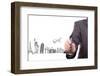 Businessman Drawing  World Travel (Japan,France,Italy,New York,India,Egypt)-jannoon028-Framed Photographic Print