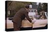 Businessman Dropping off Carpooler-William P^ Gottlieb-Stretched Canvas