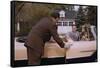 Businessman Dropping off Carpooler-William P. Gottlieb-Framed Stretched Canvas