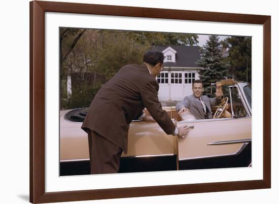 Businessman Dropping off Carpooler-William P. Gottlieb-Framed Photographic Print