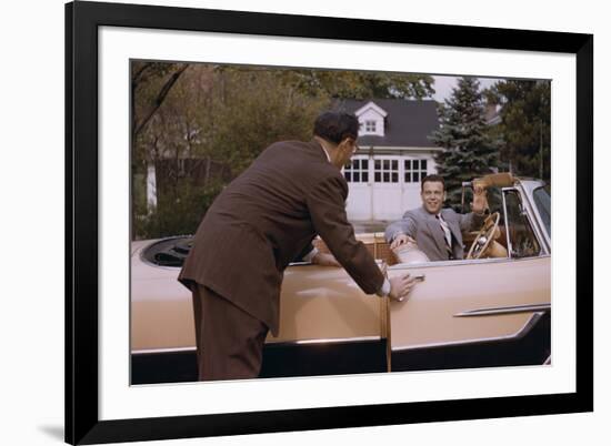 Businessman Dropping off Carpooler-William P. Gottlieb-Framed Photographic Print