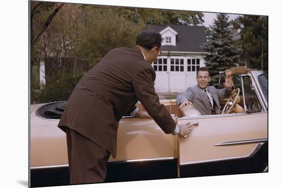 Businessman Dropping off Carpooler-William P. Gottlieb-Mounted Photographic Print