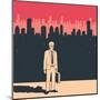 Businessman in the City-JoeBakal-Mounted Art Print