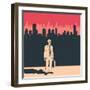 Businessman in the City-JoeBakal-Framed Art Print