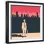 Businessman in the City-JoeBakal-Framed Art Print